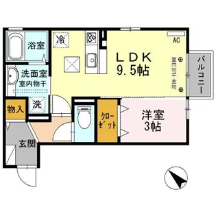 セジュール エナトス【1階】の間取り