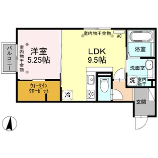 アリストス矢木【2階】の間取り