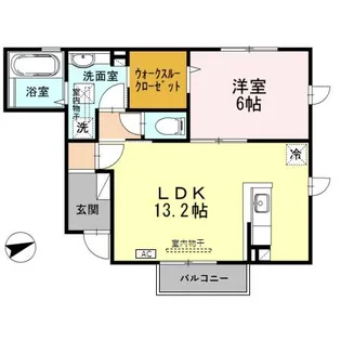 トロワ・スール A棟【1階】の間取り