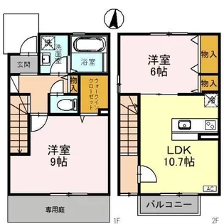 石川県金沢市京町【テラスハウス】の間取り