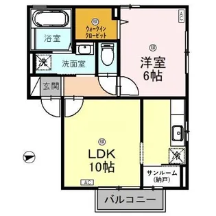 メゾンド・グリシーヌ【2階】の間取り