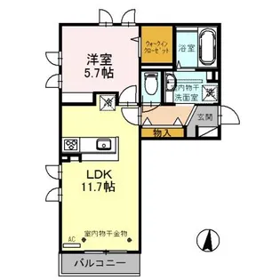 アバロン【3階】の間取り