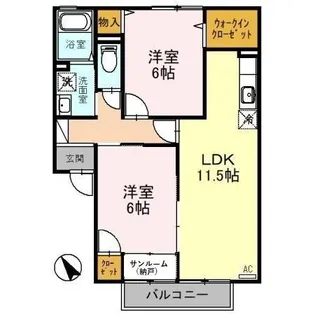 トーラス・トク A【2階】の間取り