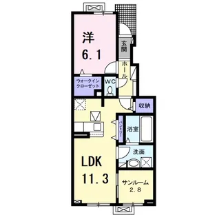 ヴィラアミング Ⅱ【1階】の間取り