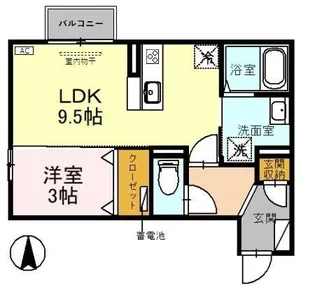 CASA HERMANA(カサ エルマーナ) B【1階】の間取り