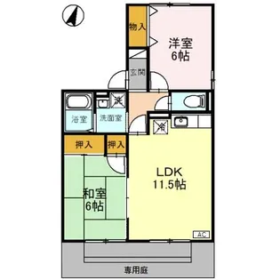 サンフラワー A【1階】の間取り