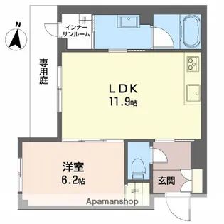 シェール・クール【1階】の間取り