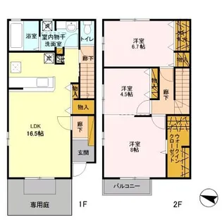 ローズティアラ【I号室】の間取り