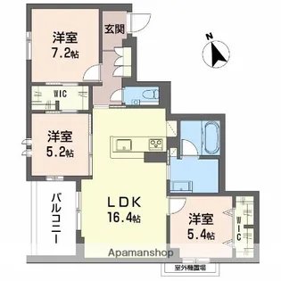グラディス(GLADIS)【302号室】の間取り