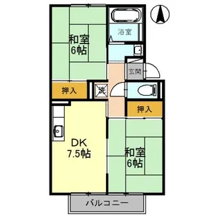 プレジールHASHIMOTO A【1階】の間取り