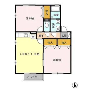プラッツ A【2階】の間取り
