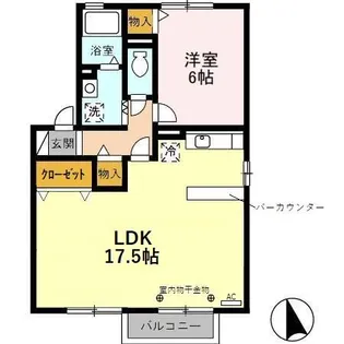 クロワッサンス【2階】の間取り