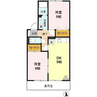 ボンヌ・シャンス【1階】の間取り