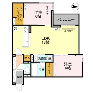 アルカサル【203号室】の間取り