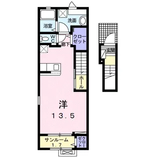 ペルズィモーネ【2階】の間取り