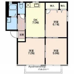 ラピスⅡ【2階】の間取り