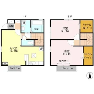 WIT NANA(ウイット ナナ)【I号室】の間取り
