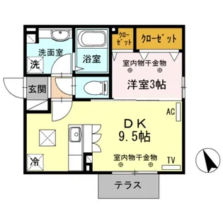 ミーティア【1階】の間取り