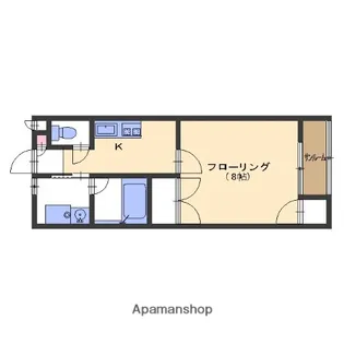 エクセルイースト【105号室】の間取り