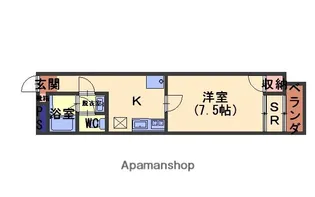 ベルチナ【202号室】の間取り