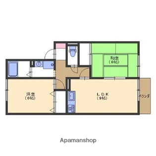 モンターナ【205号室】の間取り