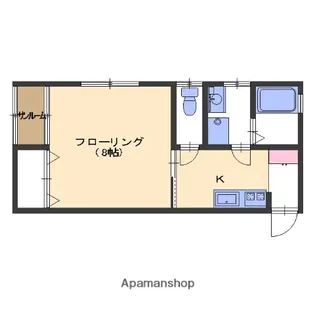 カーネア【1C号室】の間取り