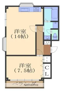 1LDKの間取り画像