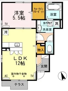 FIORI(フィオーレ)【1階】の間取り