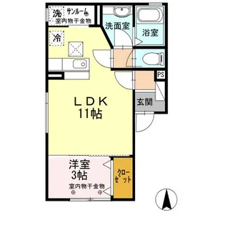 ユニ ステイ V【1階】の間取り