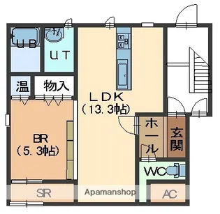 マルベリーヒルズ【101号室】の間取り