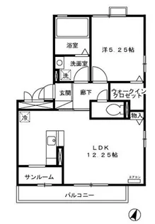 ユニ ステイ壱番館 B【3階】の間取り
