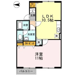 トリヴァンベール中島【2階】の間取り