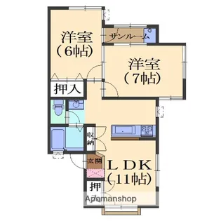 ASCOT.Y【10号室】の間取り