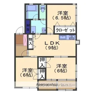 ホワイトコテージ【105号室】の間取り