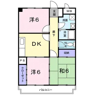 ヴィラプランタンⅠ【2階】の間取り