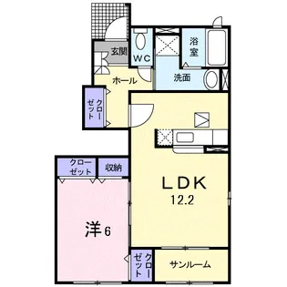 ヴィラージュ Ⅲ【1階】の間取り