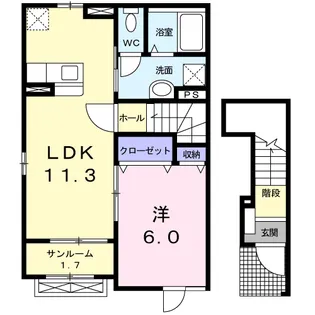 NURSERY【2階】の間取り