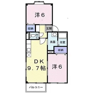 ボンヌシャンス【1階】の間取り