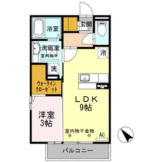 ライツフォルT【103号室】の間取り