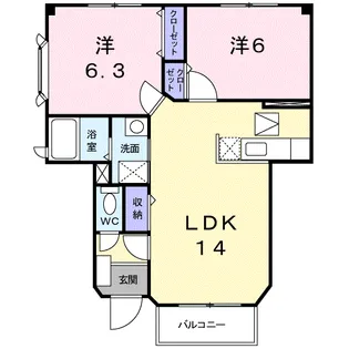 エトランジュ【1階】の間取り
