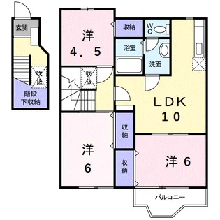 ミラービレⅠ【2階】の間取り