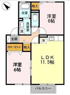 リンザール【1階】の間取り
