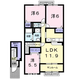 フォルテⅠ(FORTE)【2階】の間取り