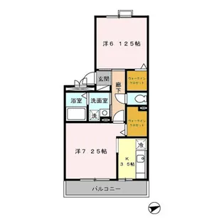 フローラ【202号室】の間取り