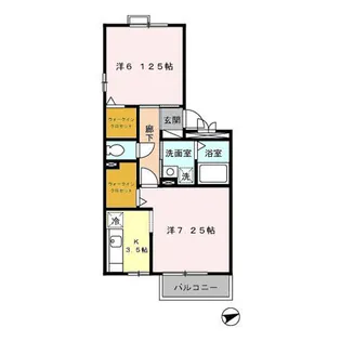 フローラ【201号室】の間取り