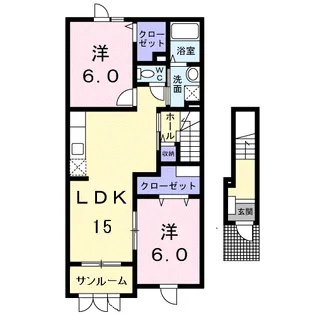 コスモス峰【2階】の間取り