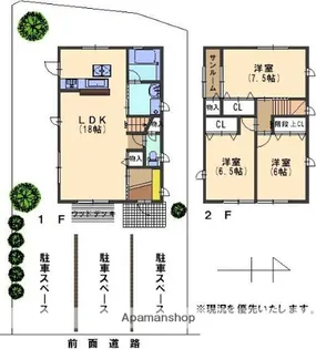 石川県金沢市田上1丁目【一戸建】の間取り