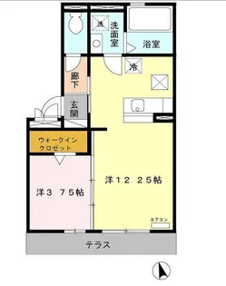 ユニ ステイ弐番館【1階】の間取り