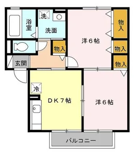ウィルモア・ボヌール【1階】の間取り