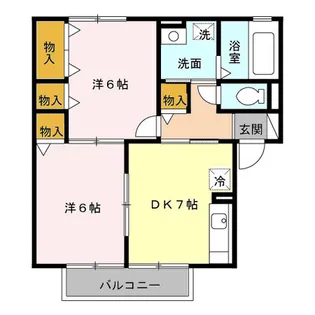 ウィルモア・ボヌール【2階】の間取り
